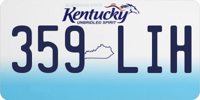 KY license plate 359LIH