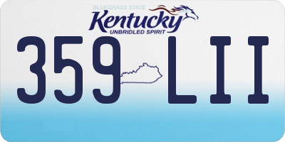 KY license plate 359LII