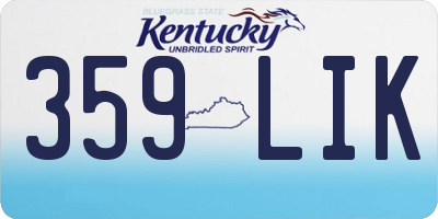 KY license plate 359LIK