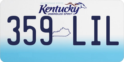 KY license plate 359LIL