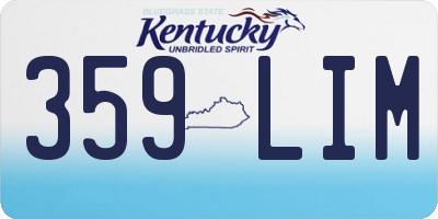 KY license plate 359LIM