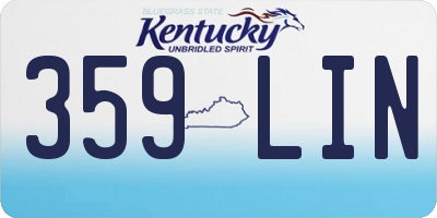 KY license plate 359LIN