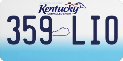KY license plate 359LIO