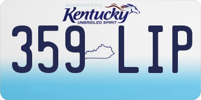 KY license plate 359LIP