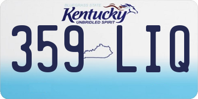 KY license plate 359LIQ