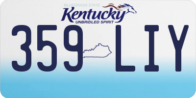 KY license plate 359LIY