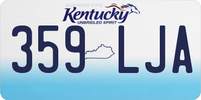 KY license plate 359LJA