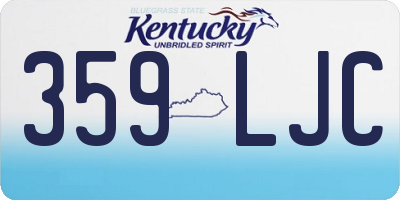 KY license plate 359LJC