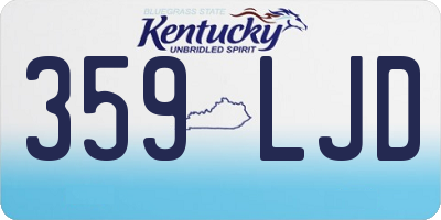 KY license plate 359LJD