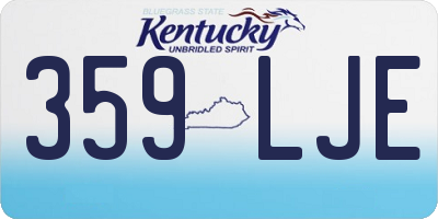 KY license plate 359LJE