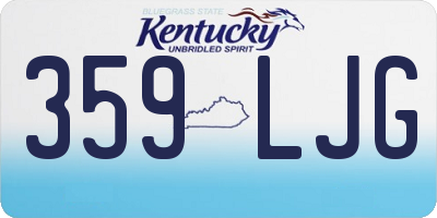 KY license plate 359LJG