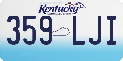 KY license plate 359LJI