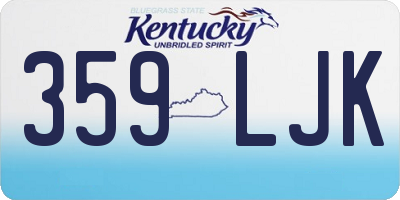 KY license plate 359LJK