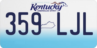 KY license plate 359LJL