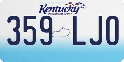 KY license plate 359LJO