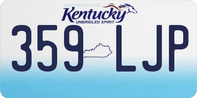 KY license plate 359LJP