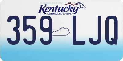KY license plate 359LJQ