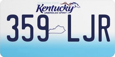KY license plate 359LJR