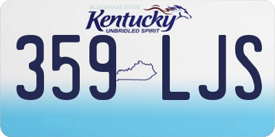 KY license plate 359LJS