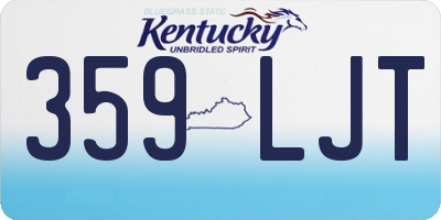 KY license plate 359LJT