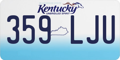 KY license plate 359LJU