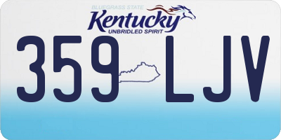 KY license plate 359LJV
