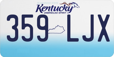 KY license plate 359LJX