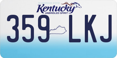 KY license plate 359LKJ