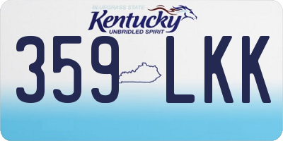 KY license plate 359LKK