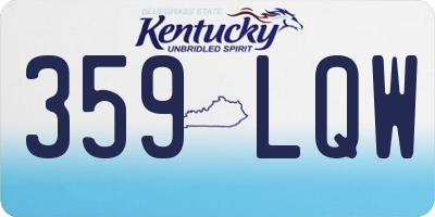 KY license plate 359LQW