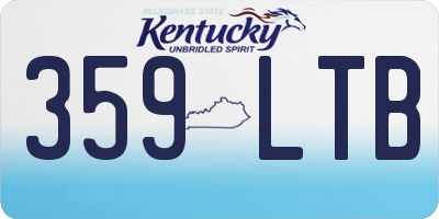 KY license plate 359LTB