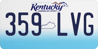 KY license plate 359LVG