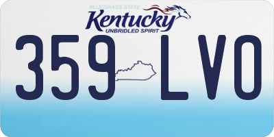 KY license plate 359LVO