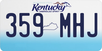 KY license plate 359MHJ