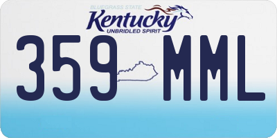KY license plate 359MML