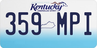 KY license plate 359MPI