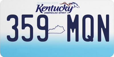 KY license plate 359MQN