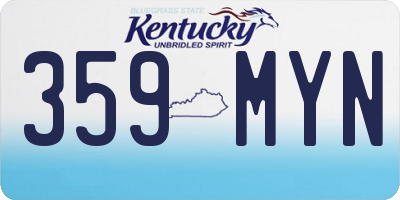 KY license plate 359MYN