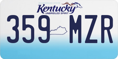 KY license plate 359MZR