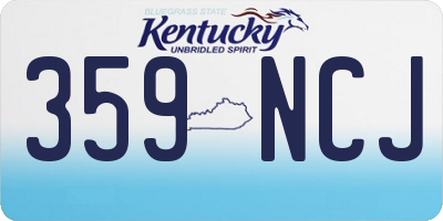 KY license plate 359NCJ