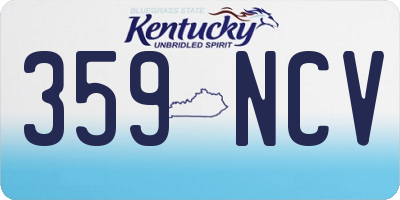 KY license plate 359NCV