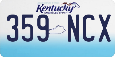 KY license plate 359NCX