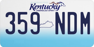 KY license plate 359NDM