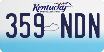 KY license plate 359NDN