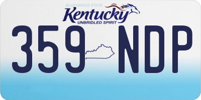 KY license plate 359NDP