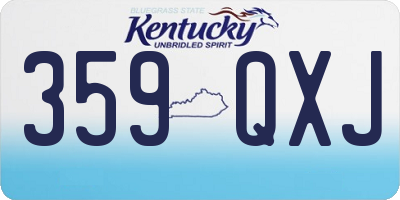 KY license plate 359QXJ