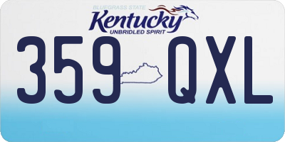 KY license plate 359QXL