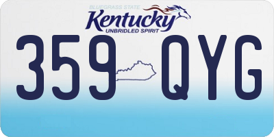 KY license plate 359QYG