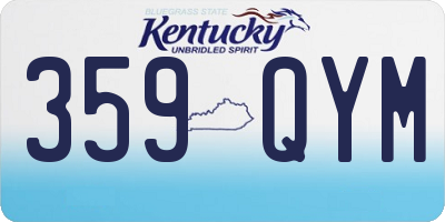 KY license plate 359QYM