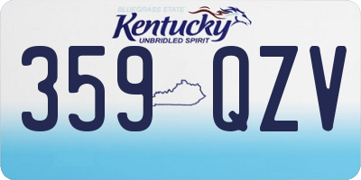KY license plate 359QZV